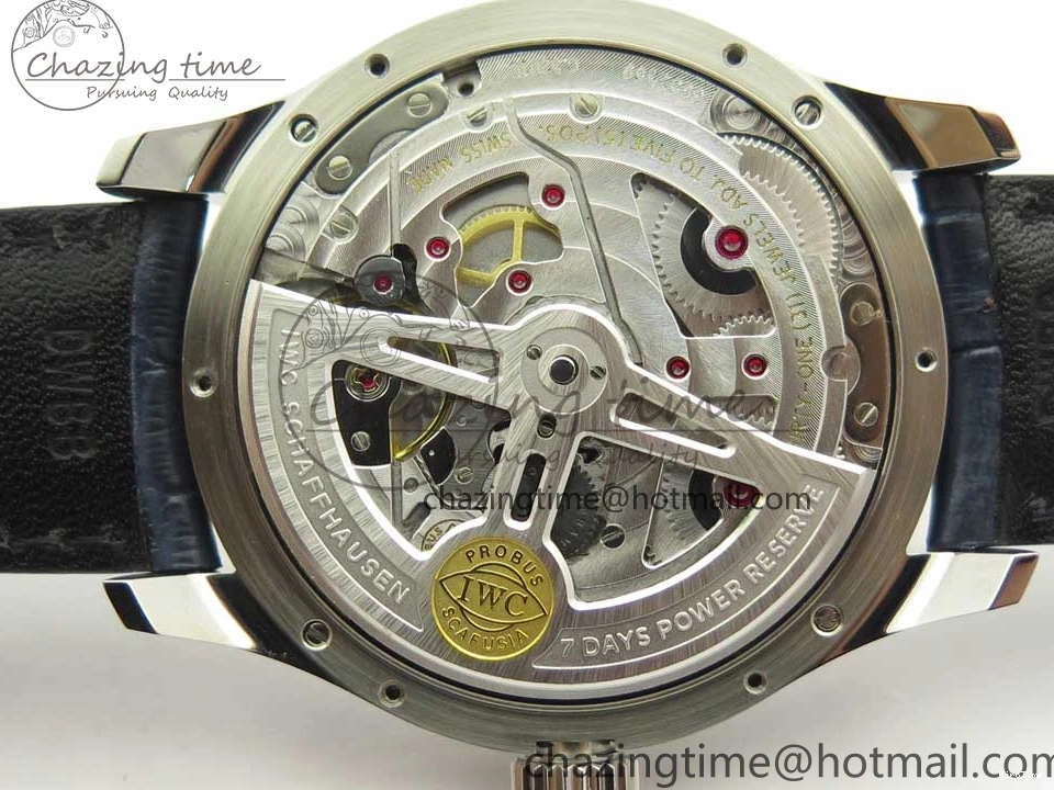 MIROTIME 1219 Affordable Portuguese Real PR Real Annual Calendar IW5035 ZF 1:1 Best Edition White Dial Blue Markers on Blue Leather Strap A 7143